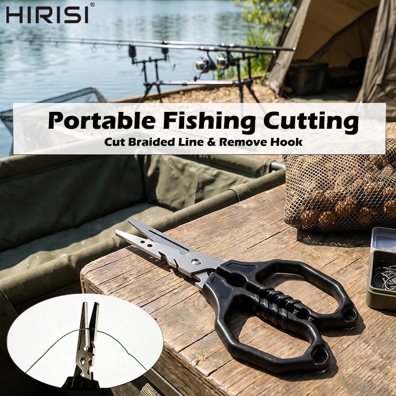 Fishing Line Cutter - 多機能釣り用ハサミ ステンレス鋼ラインカッター フックリムーバー付き タックルツール ポータブルアウトドアアクセサリー
