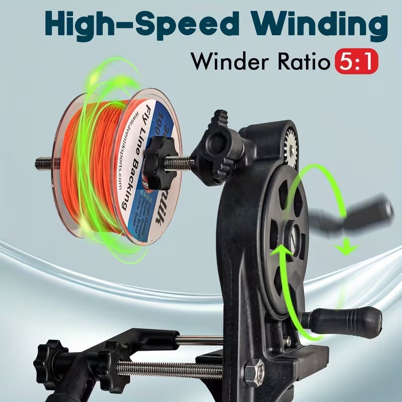Aventik 釣り糸巻き取り器、5:1高速ギア比の双方向巻 - Fishing Line Spooler のレビューと価格