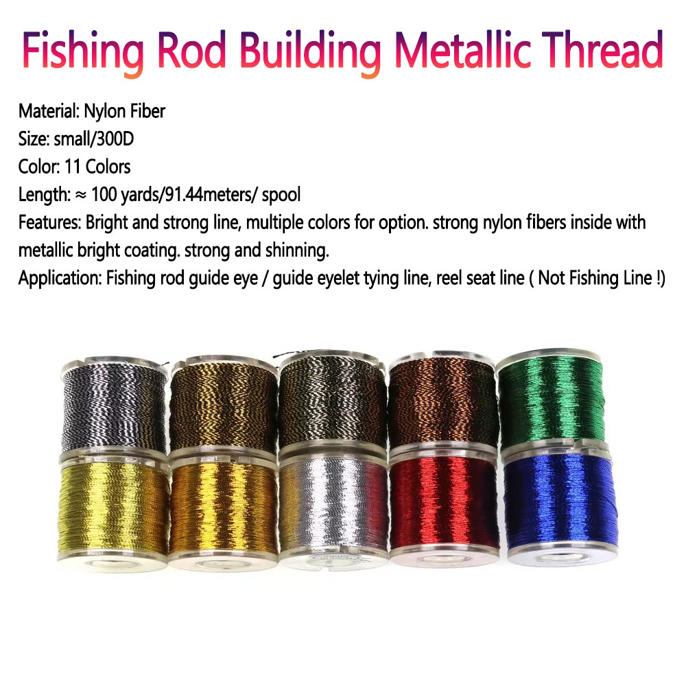 100ヤード/スプール釣り竿製作用金属糸巻き取り糸、釣りガイ - Fishing Line Spool のレビューと価格