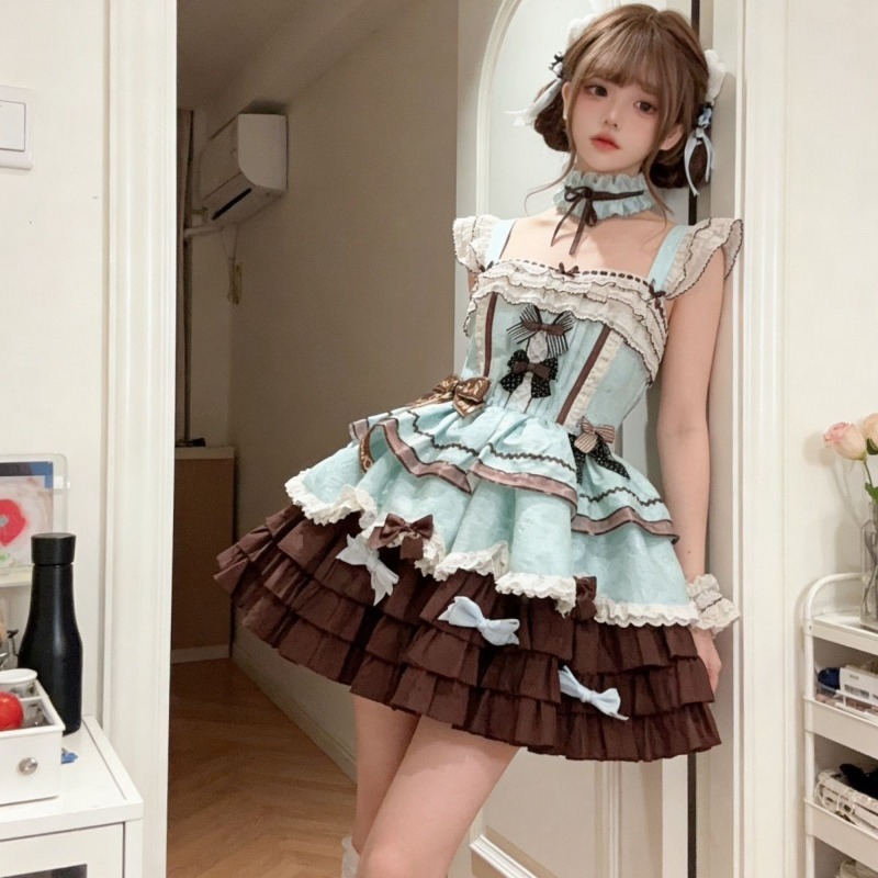 甘い日本の素敵な JK ドレスセット女性かわいいリボンノース - Fly Line のレビューと価格