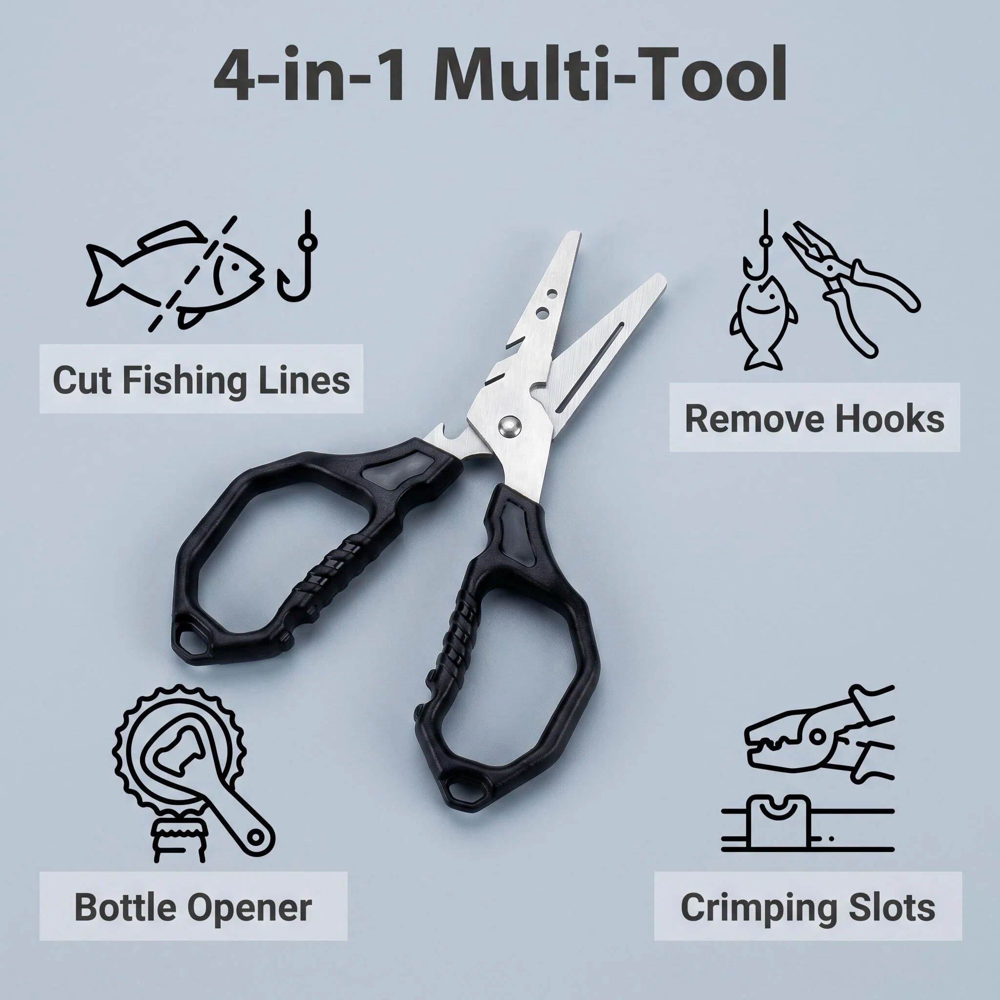 多機能釣り用ハサミ ステンレス鋼ラインカッター フックリムー - Fishing Line Cutter のレビューと価格