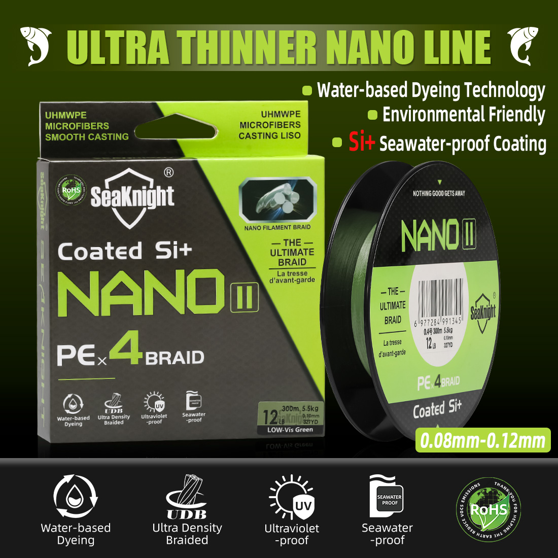 SeaKnight ブランド NANO II シリーズ 30 - Copolymer Line のレビューと価格