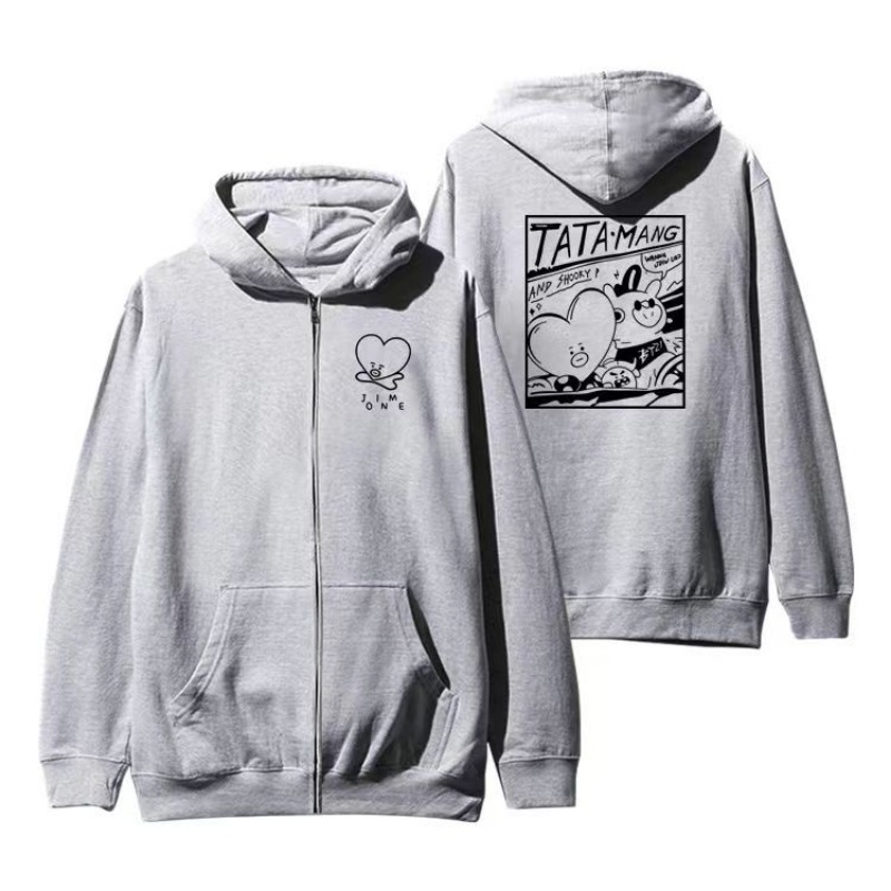 かわいい BT21 スウェットシャツ パーカー 春秋服 ジッ - Tippet Line のレビューと価格